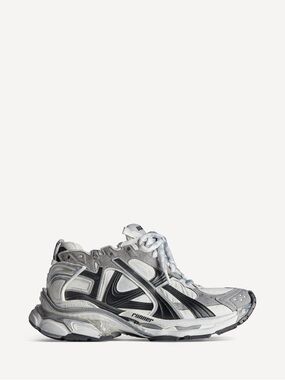 Balenciaga Men’s Runner Sneaker in White, Grey & Black | Size FR/EUR 46 - US 13